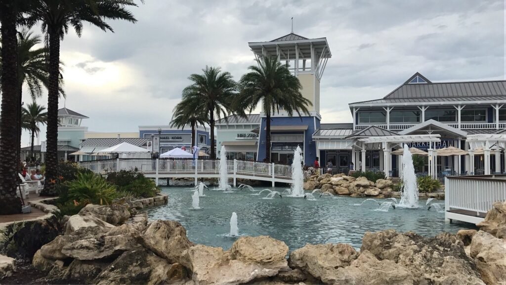 Handy Hive Pros serving Wesley Chapel, FL – A view of Tampa Premium Outlets, highlighting the vibrant shopping center near our expert handyman and home improvement services.